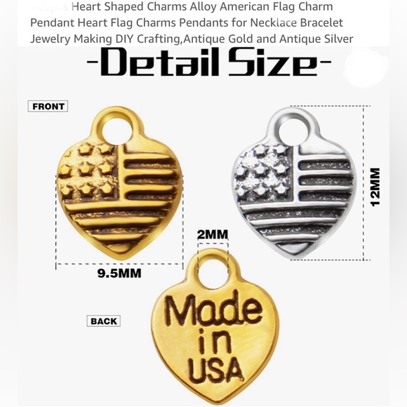 Hand Crafted Dangling Lava Stone Stud Post Drop Dangling Earrings Heart Charm - Picture 9 of 11